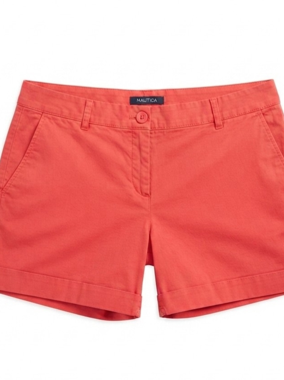 Nautica Women's Coral Roll-Hem Chino Shorts